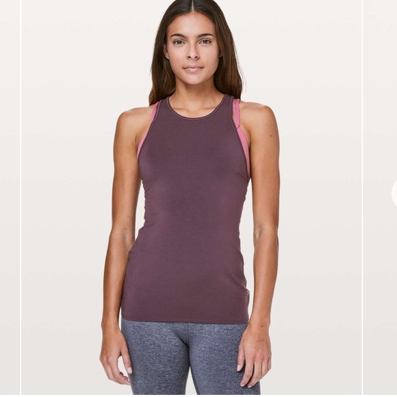 lululemon deep stretch racer back tank arctic plum purple - Picture 2 of 5